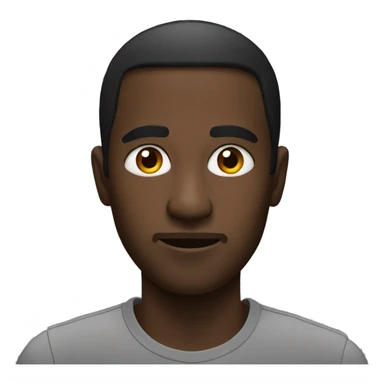 Create a emoji of a black man staring sticker