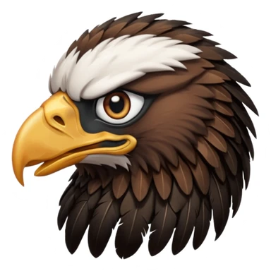 Eagle head emoji,use black theme sticker