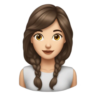 Brunette Anastasia loves cats sticker