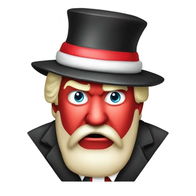 president trump as a gangster santa clause sticker