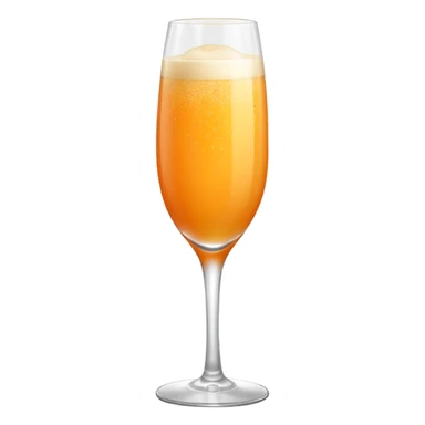 Mango Bellini in einem Sektglas mit viel sprudel sticker