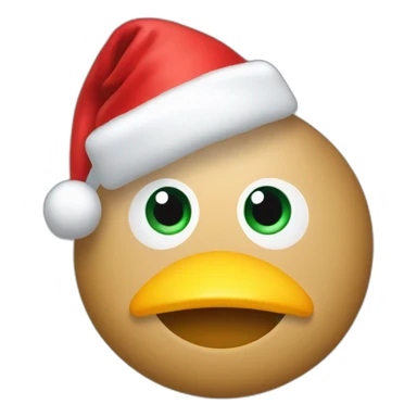 Larry Birds head with Christmashat sticker