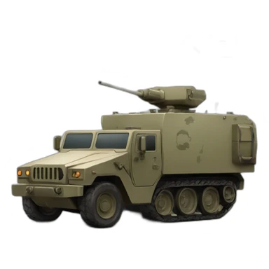 1 side with an Ammunition box with bullet and other side with a military vehicle  sticker