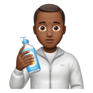 Diddy holding baby oil sticker