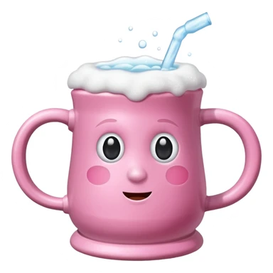pink colored drink in a medieval mug sticker