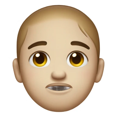 Crying kissey face with a peace sign sticker