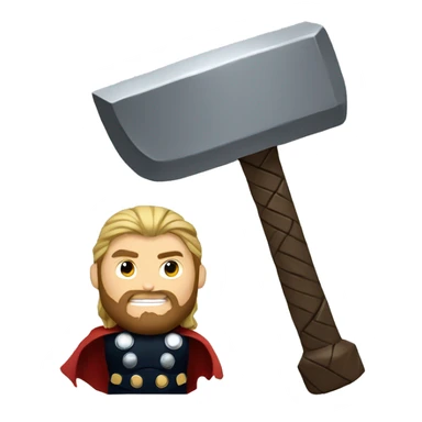 Thor holding a hammer sticker
