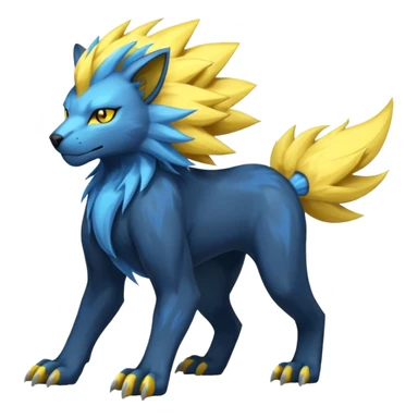 Pyroar-Manectric-Luxray-Fakémon-fusion-animal-creature, full body  sticker