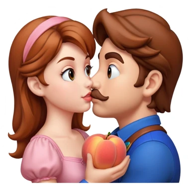 Mario kissing peach sticker