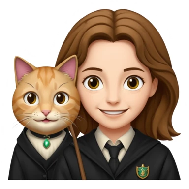 hermione granger turning professor snape into a cat sticker