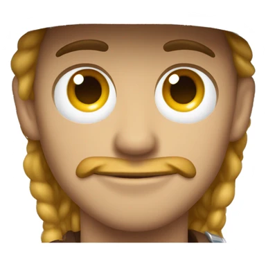 cowboy emoji with tiny  sticker