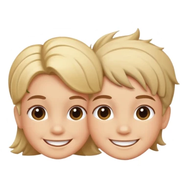 Happy kids after salon treatment  sticker