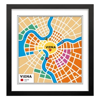 wien landkarte sticker