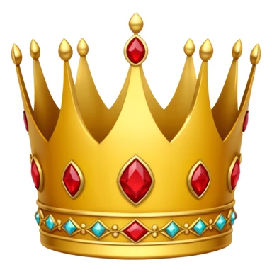 yellow crown with only red gems a lot red gems sticker