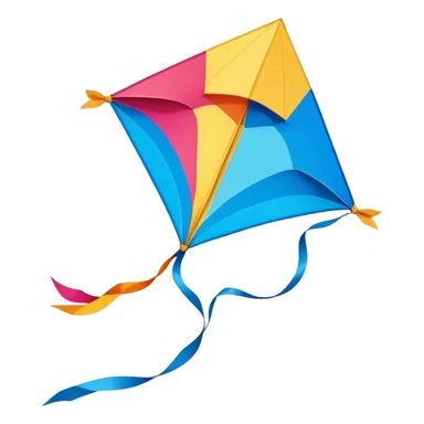 single kite flying in the sky sticker