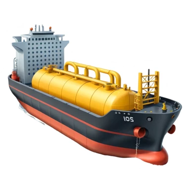 Seaport with a tanker in PNG format sticker