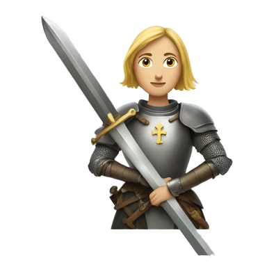 Joan of arc with sword sticker