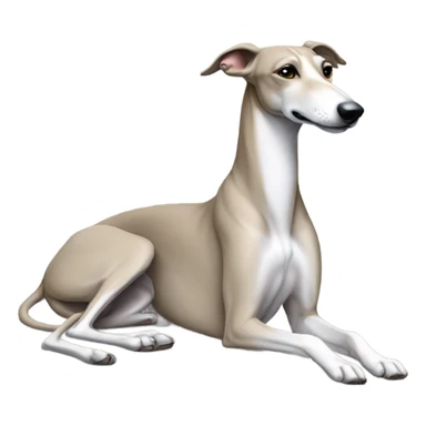 Greyhound laying down sticker