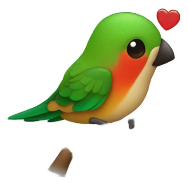 emoji de un colibrí con dos enamorados sticker