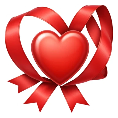 vintage heart with a ribbon banner, classic red sticker