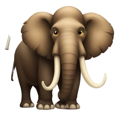 a mammoth with a German flag sticker