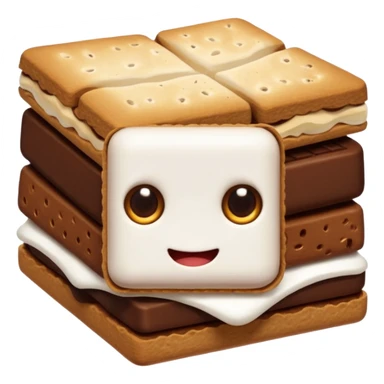 smores with eyes cute sticker