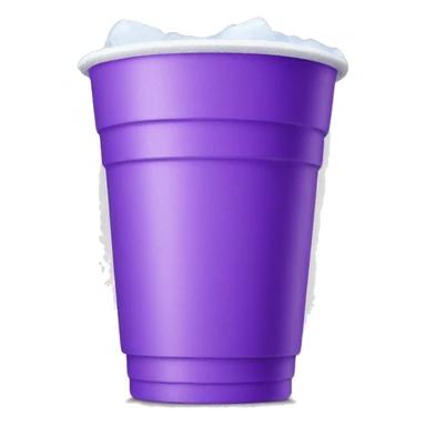 Styrofoam double cup with purple lean and ice cubes in it sticker