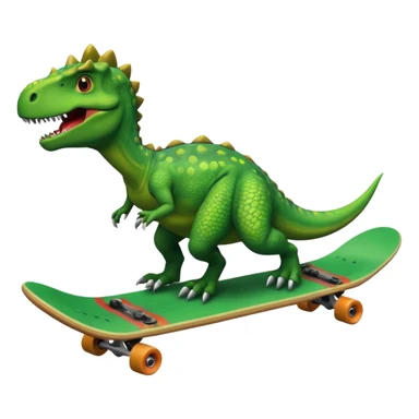 Dinosaur on a skateboard sticker