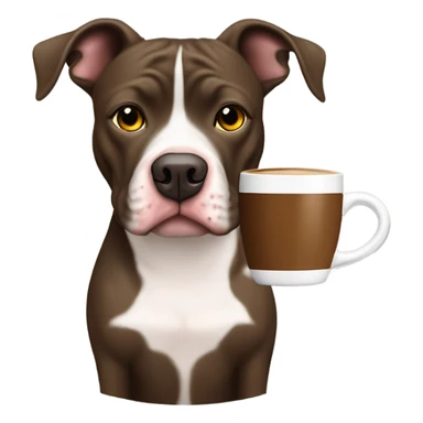 Perro pit bull blanco con mancha café en un ojo  sticker