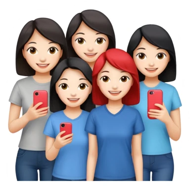 a group of friends who are female and all chinese from Hong Kong sticker