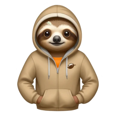 Sloth with Nike hoodie  sticker