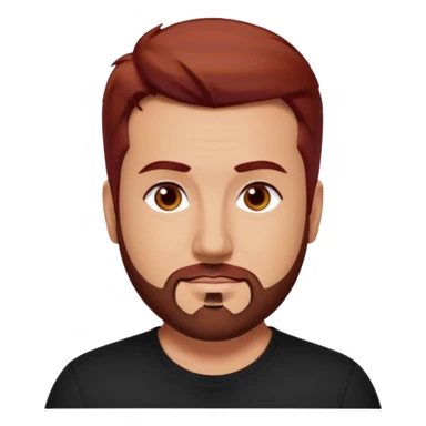 Joey Fatone brown eyes, dark red hair, black shirt sticker