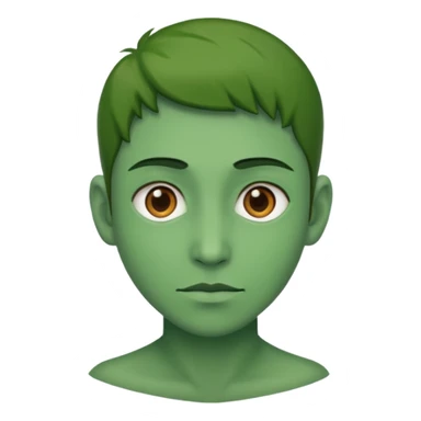 Heart green and brow sticker