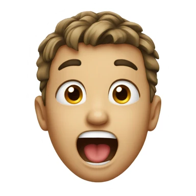 boy cringing sticker