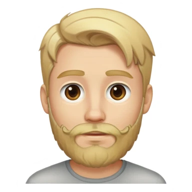 young man with blonde hair and neat medium beard sticker