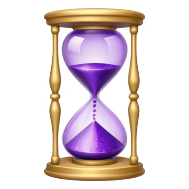glitter purple hourglass sticker