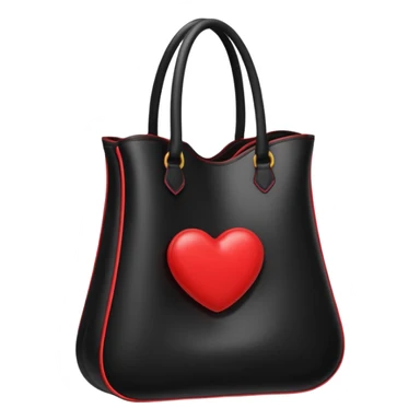 black inflated woman bag with red accent sticker