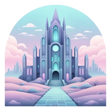 Ghostly Pastel Black Green White Spectral Gloomy Dusky Dystopian Apocalyptic Aesthetic Scenery Deco sticker