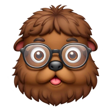 Poo with glasses sticker
