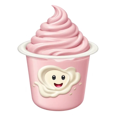 Pastel pink yogurt with oats sticker