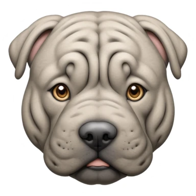 Grey blue shar pei with hazel eyes sticker