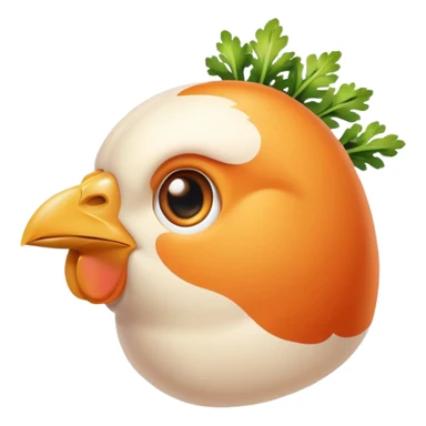 Chicken and carrots emitting a gentle golden glow that flows toward a healthy eye and smooth skin. The foods represent vitamin A sources while the eye and skin show the benefits of this nutrient, with a soft, non-creepy design. sticker