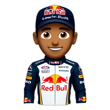 Lewis Hamilton in red bull uniform sticker