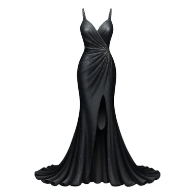 black glittery prom dress sticker