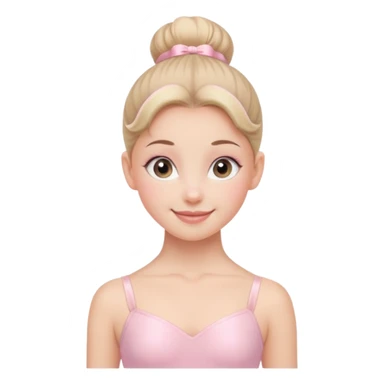 Pink Suit – Cheerful
 Smiling ballerina in pastel pink leotard, tidy high bun, bright happy eyes.















































 sticker