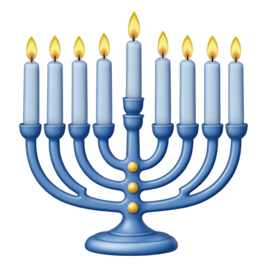 Menorah white candles sticker
