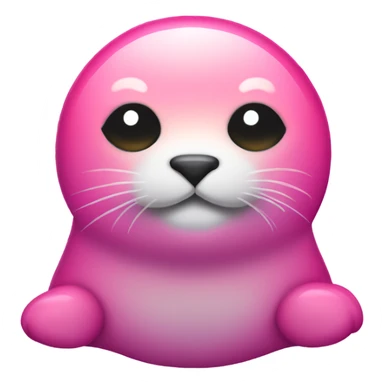 Pink ombre full body seal with glitter sticker