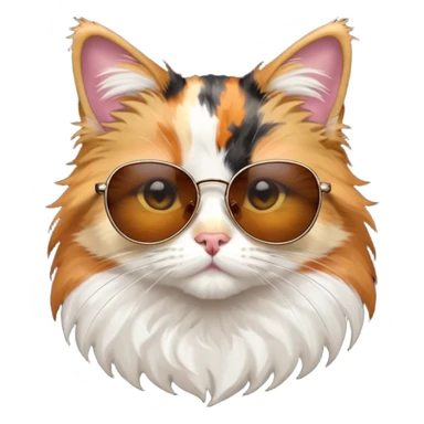 cat wearing sunglasses, simple and expressive sticker
