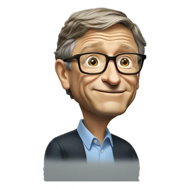 Bill Gates pointing down sticker