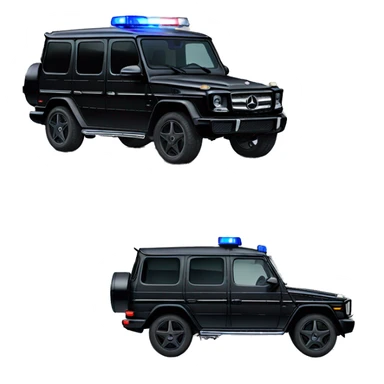 One Black Mercedes g wagon police  sticker